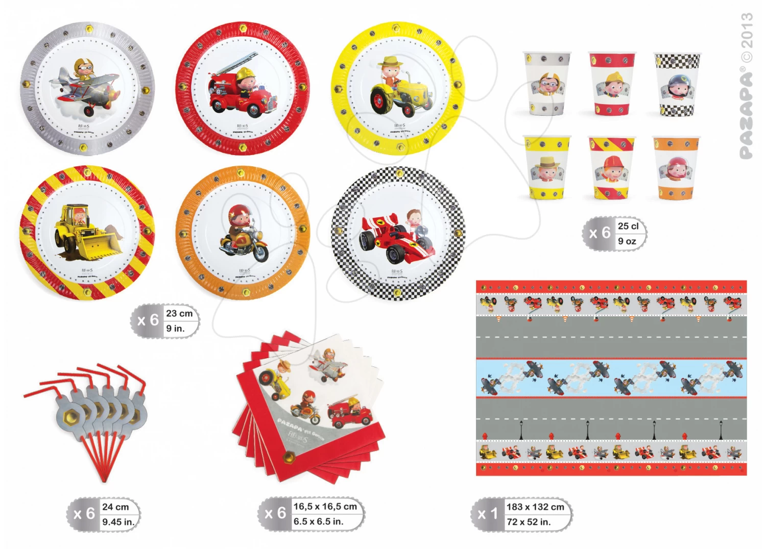 Geschirrset Birthday Set P'tit Garcon Pazapa Für Geburtstag Ab 3 Jahren – Bild 4