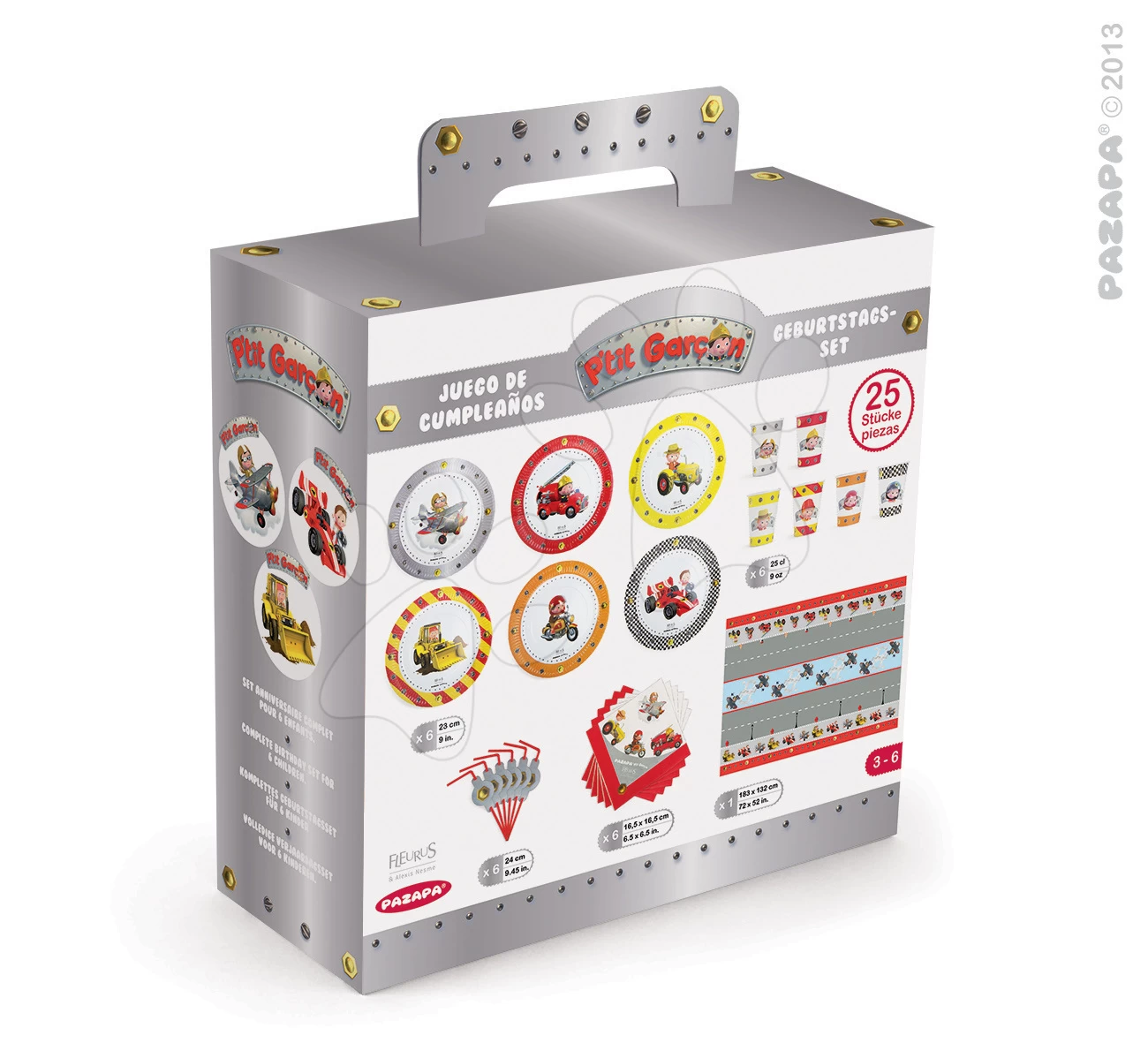 Geschirrset Birthday Set P'tit Garcon Pazapa Für Geburtstag Ab 3 Jahren – Bild 3