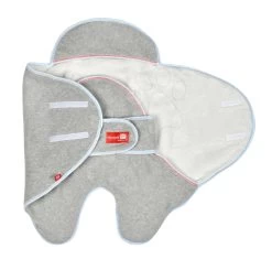 Wickeltuch Red Castle Babynomade® Double Fleece French Touch Grau 0-6 Monate - Doppellagiges Fleece