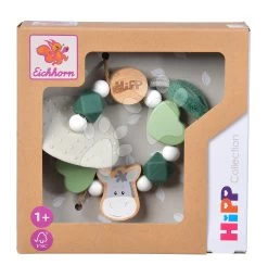 Beißring Aus Holz - Silikon Baby Hipp Teether Eichhorn Mit Kugeln Am Ring Ab 12 Monaten EH5873