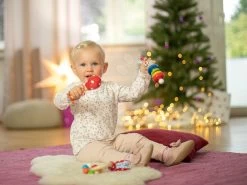 Geschenkset Für Neugeborene Rabbit Present Baby Eichhorn Rasseln Mit Plüschohren Und Maracas Ab 0 Monaten