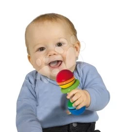 Rassel Aus Holz Bar Grasping Toy Eichhorn Mit Farbigen Ringen Ab 3 Monaten EH17052