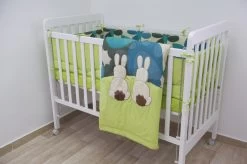 Decke Satin Hasen ToTs SmarTrike Hase Aus 100 % Baumwollsatin-Aussehen Grün Ab 0 Monaten