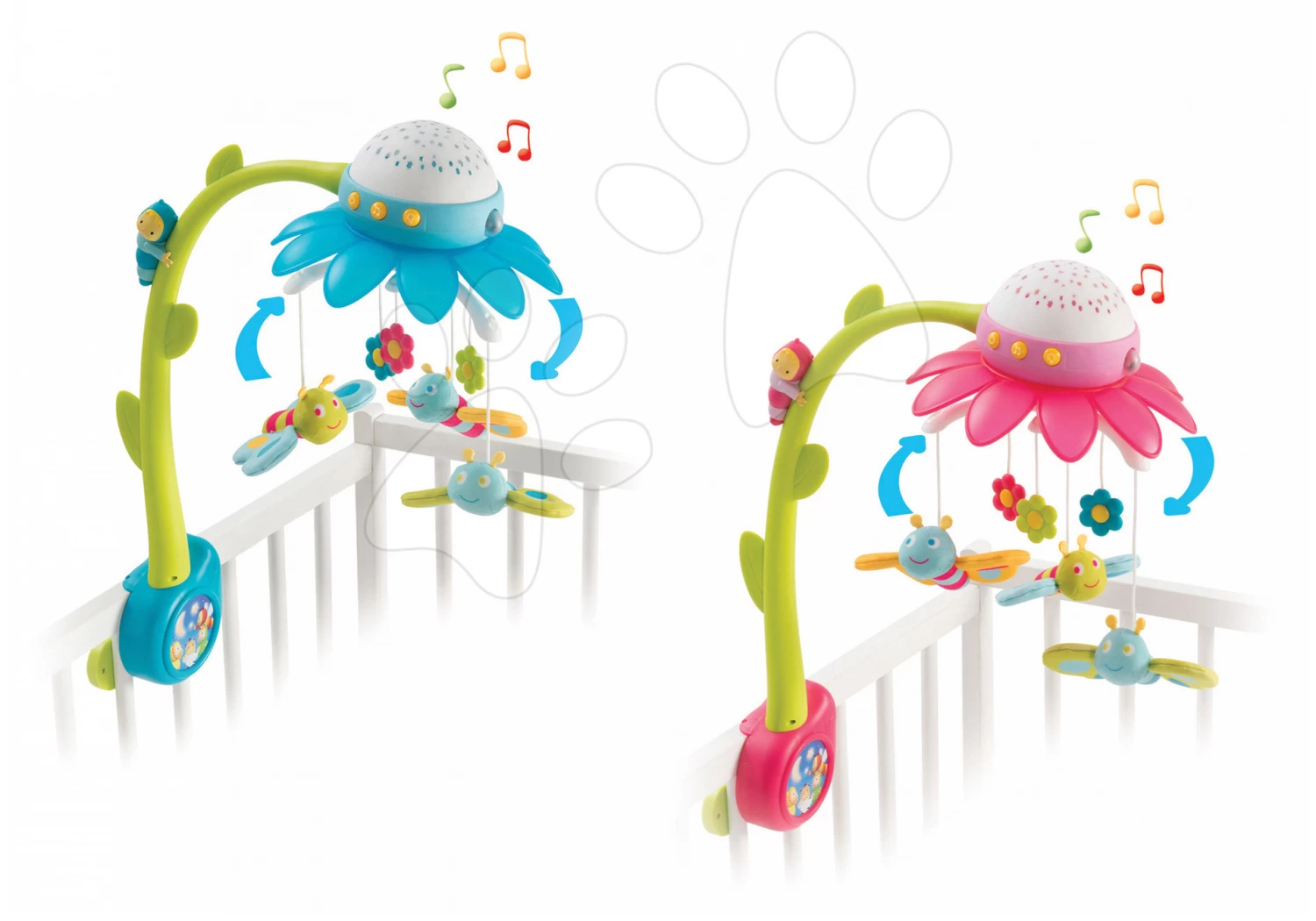 Karussell über Der Krippe Flower Cotoons Smoby Mit Schmetterlingen, Musik Und Licht Blau Ab 0 Monaten – Bild 13