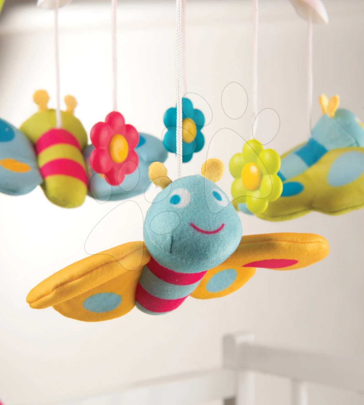 Karussell über Der Krippe Flower Cotoons Smoby Mit Schmetterlingen, Musik Und Licht Für Die Kleinsten Rosa – Bild 5