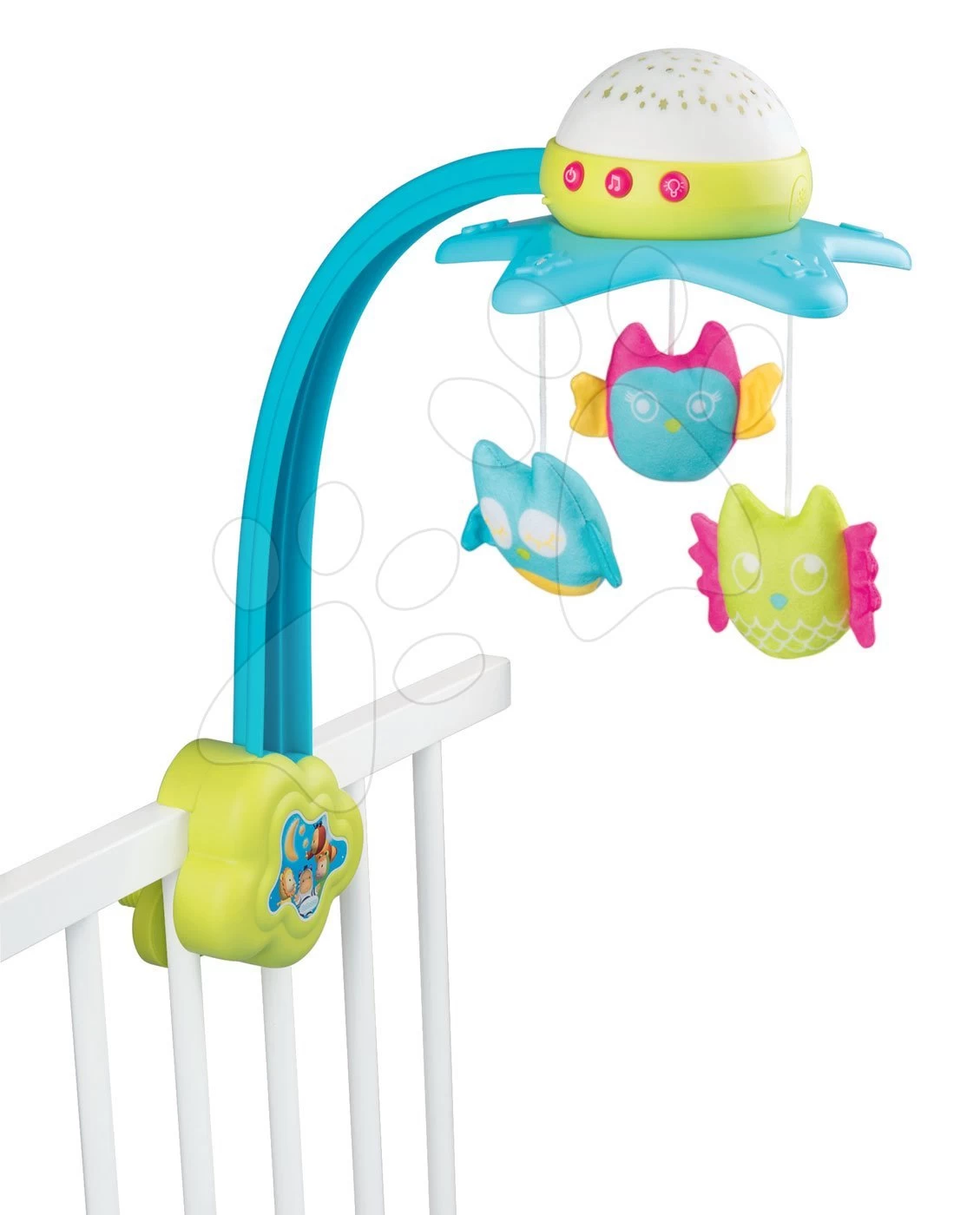 Set Karussell über Dem Kinderbett Star Cotoons Smoby 2in1 Mit Eulen Und Rassel Und Für Kinder Apfel – Bild 10