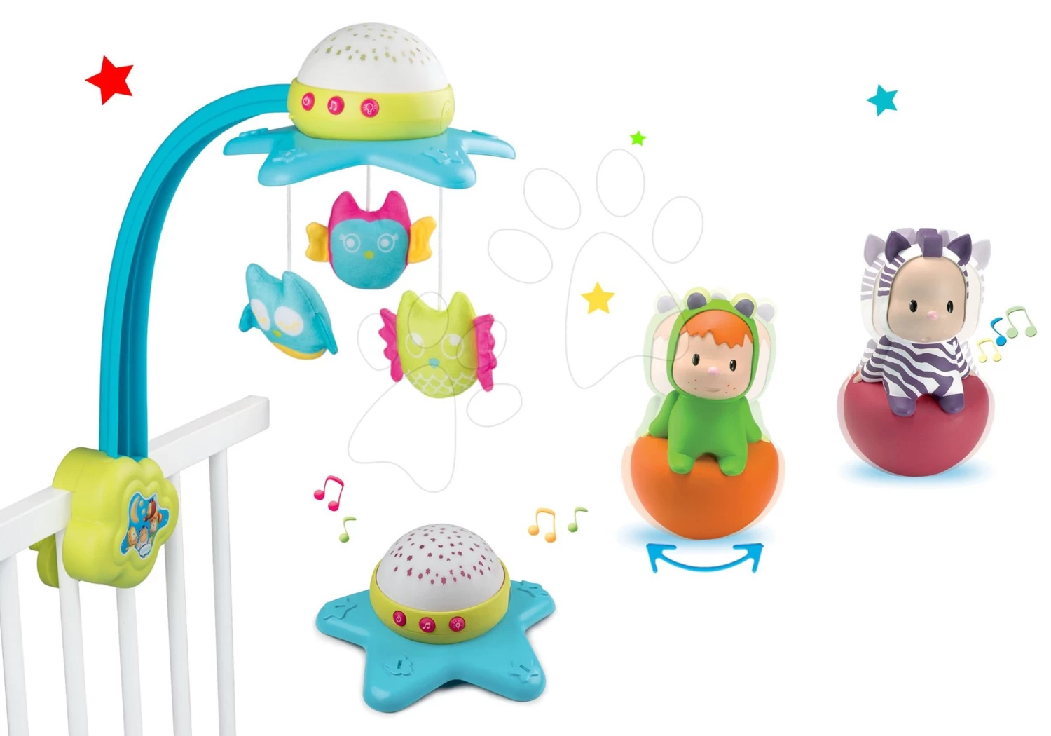 Set Karussell über Dem Kinderbett Star Cotoons Smoby Und Eine Froschfigur Wabap Zebra Punky (eine Figur) – Bild 9