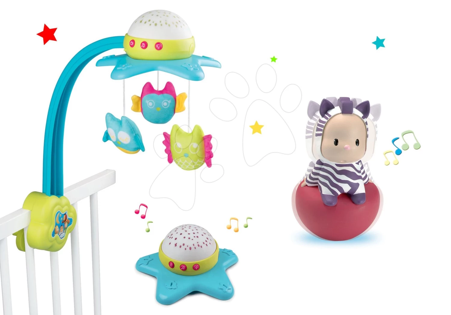 Set Karussell über Dem Kinderbett Star Cotoons Smoby Und Eine Froschfigur Wabap Zebra Punky (eine Figur) – Bild 15