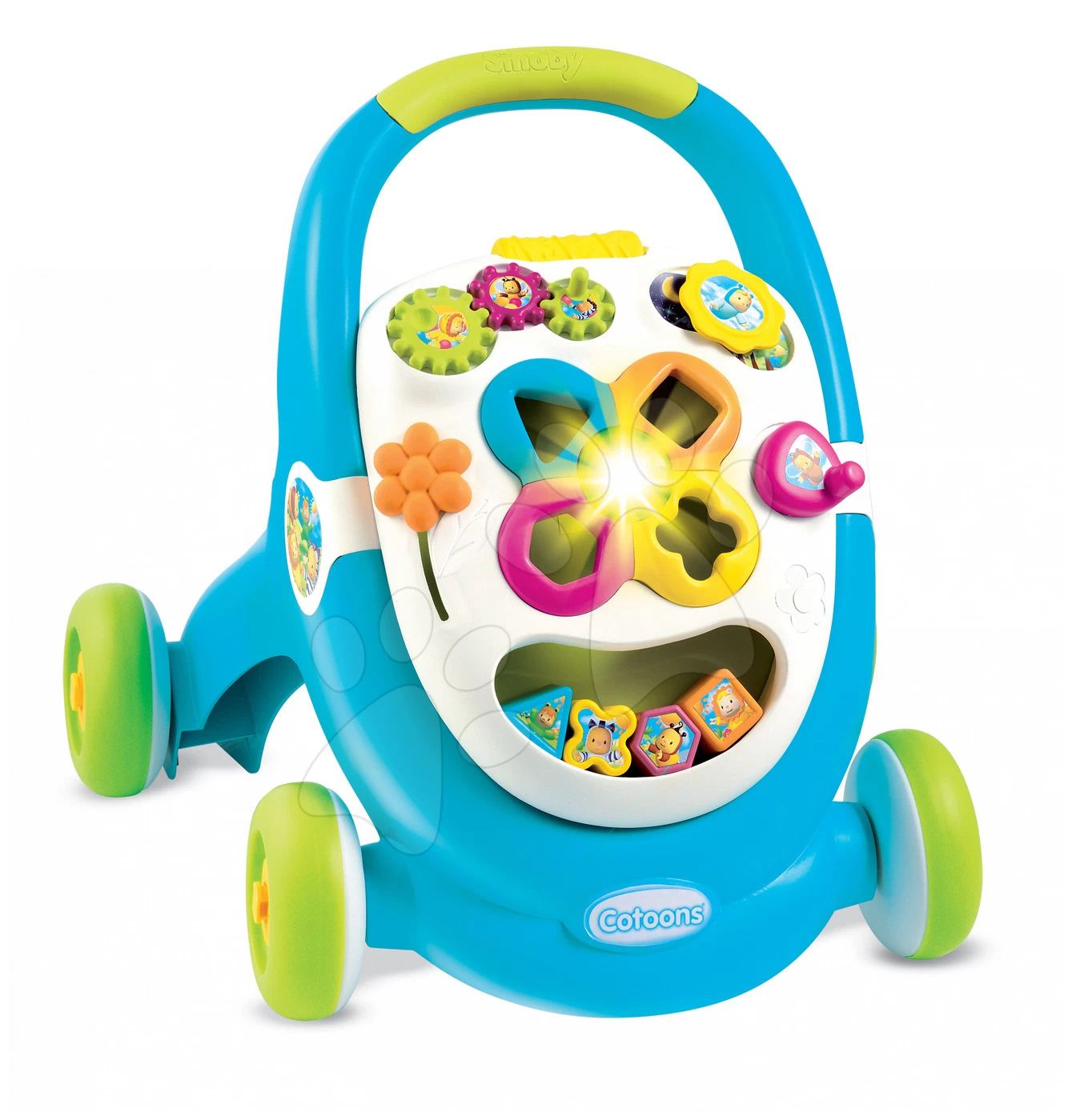 Didaktischer Lauflernwagen Cotoons Smoby Mit Sound Und Licht Blau Ab 12 Monaten
