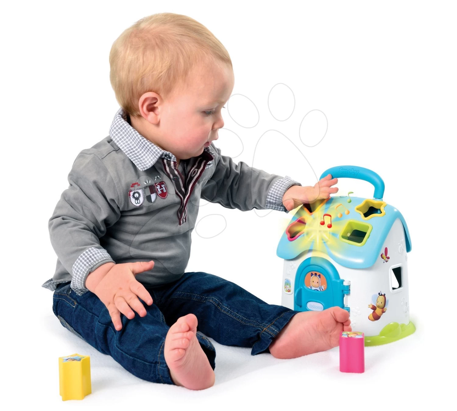 Lehrhaus Smoby Didactic House Cotoons Smoby Einlege-Lehraus Mit Blau Ab 12 Monaten – Bild 4