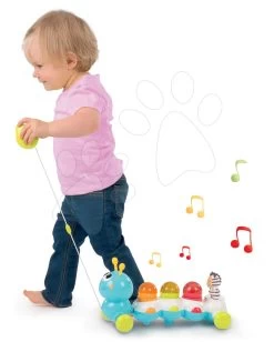 Zieh-Raupe Caterpillar Cotoons Smoby Elektronisch Mit Licht Und Melodien Ab 12 Monaten
