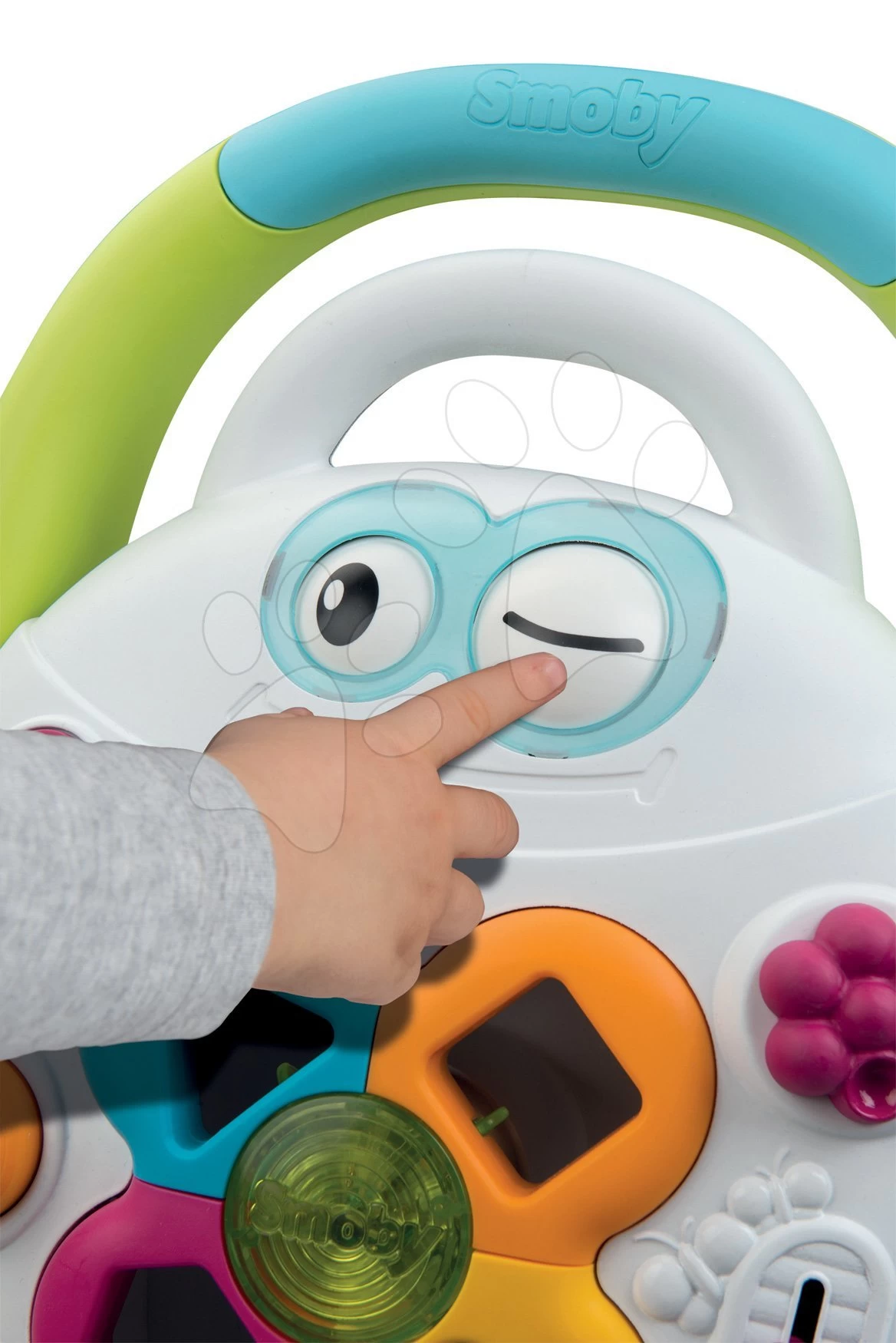 Set Lauflernhilfe Mit Didaktischem Koffer Trott Cotoons 2v1 Smoby Mit Ton Und Licht Und Ein Tisch Mit Zwei Kinderstühlen Kid – Bild 6