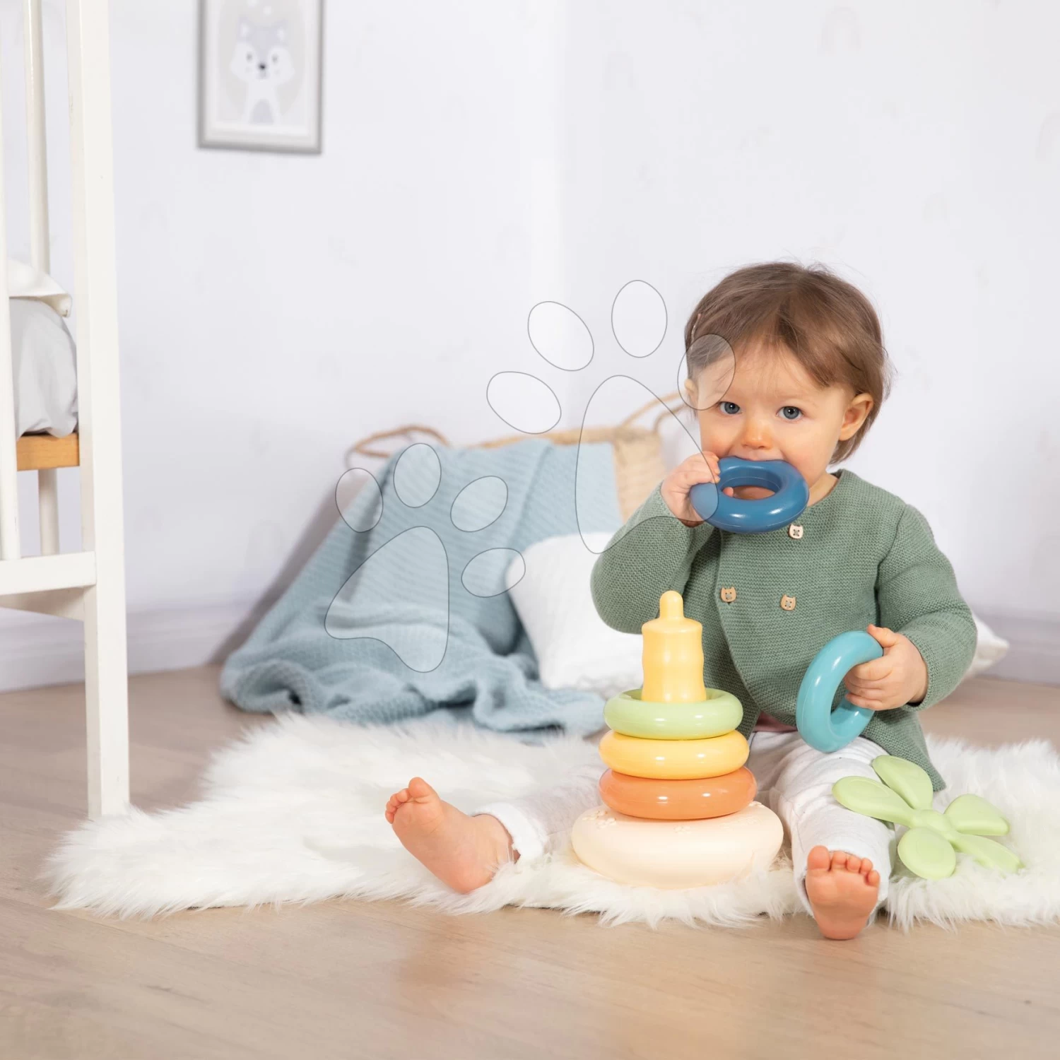 Pyramide Aus Zuckerrohr Bio Sugar Cane Roly Poly Pyramid Little Smoby 5 Ringe Green 100% Recycelbar Ab 12 Monaten SM140603 – Bild 2