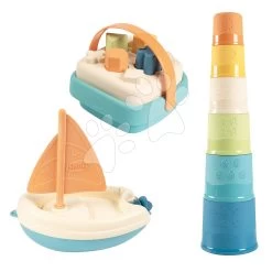 Ein Segelboot Mit Didaktischem Korb Und Einem Turm Aus Zuckerrohr Bio Sugar Cane Little Smoby Green 100% Recyklovateľné Od 12 Mes SM140605