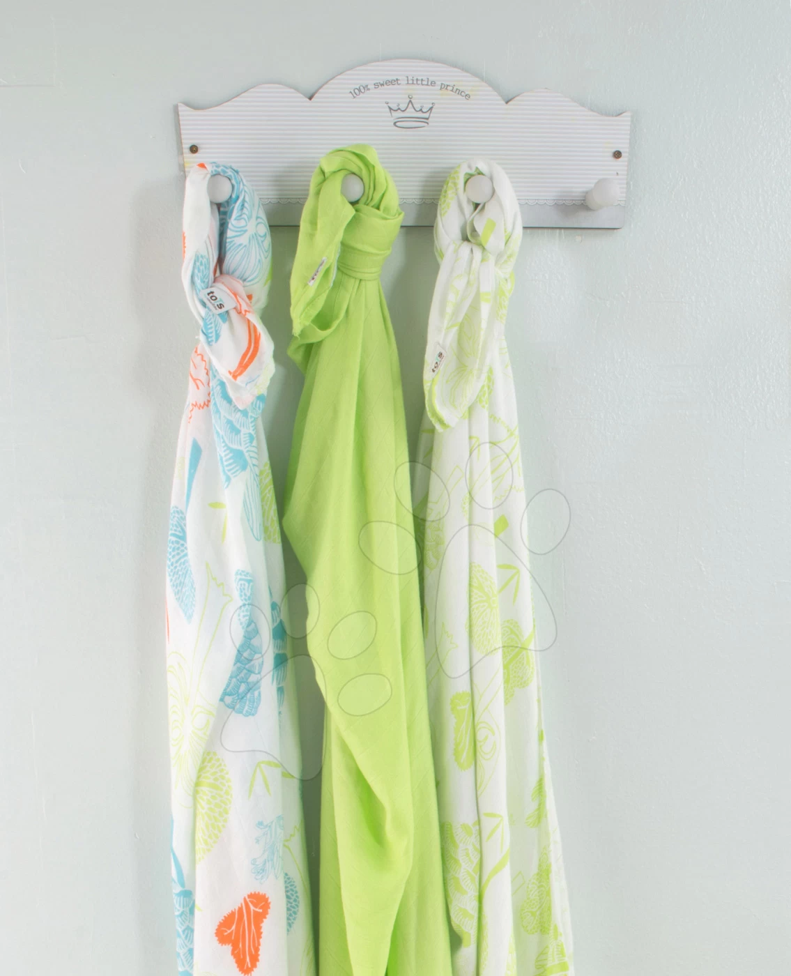 Bambus-Babytragetücher ToTs-smarTrike Bäume 3 Stück 100% Bambusseide Grün Ab 0 Monaten – Bild 2