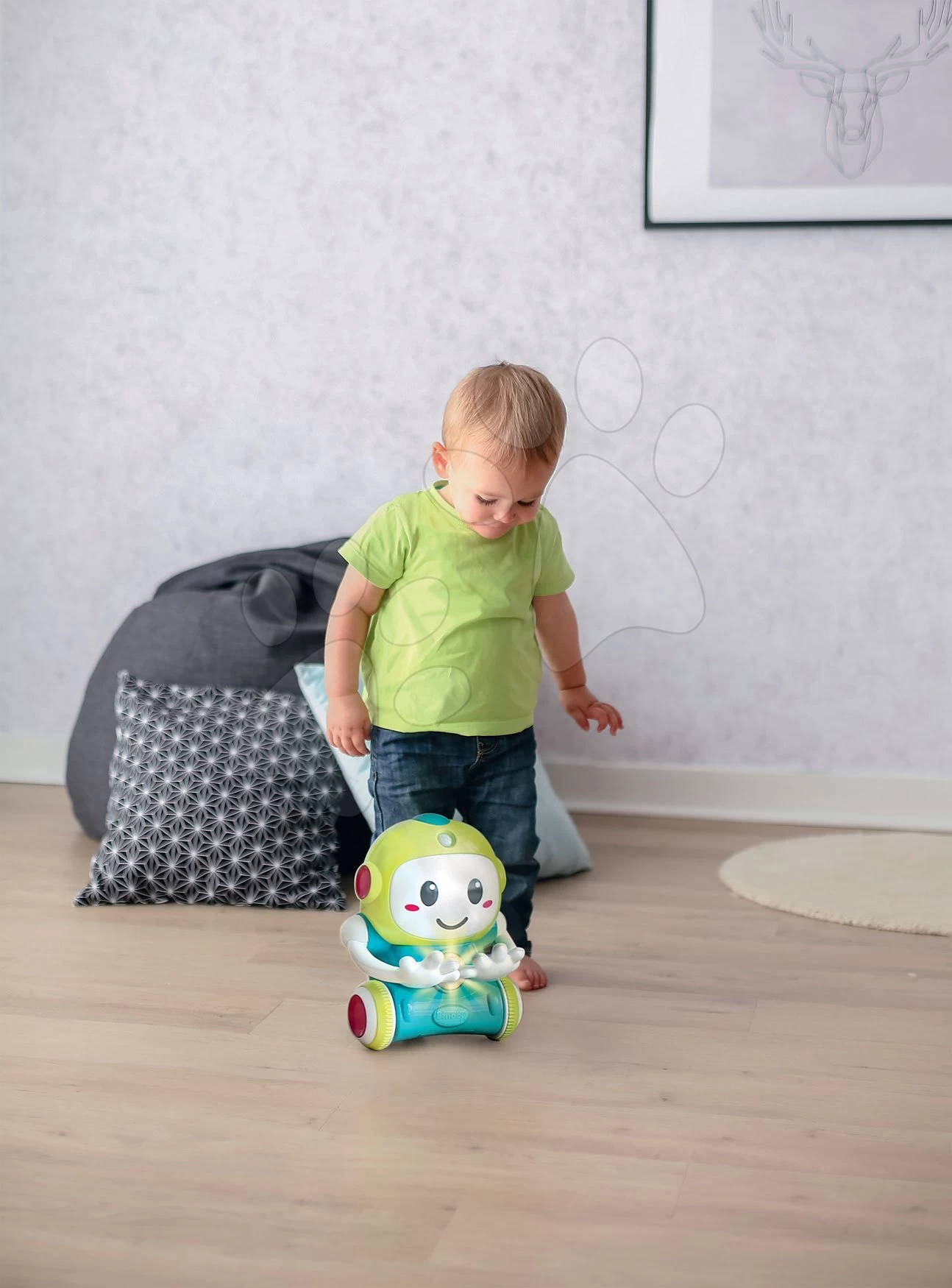 Set Lauflernwagen Mit Didaktischem Koffer Trott Cotoons 2in1 Smoby Mit Sound Und Licht Und Interaktiver Roboter 1,2,3 Smart Mit Bewegungssensor Und 2 Spielen – Bild 14