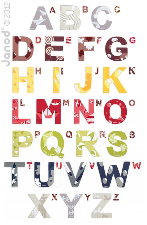 Holzbuchstabe T ABCDeco Janod Klebebuchstabe 9 Cm Blau/rot Ab 3 Jahren – Bild 3