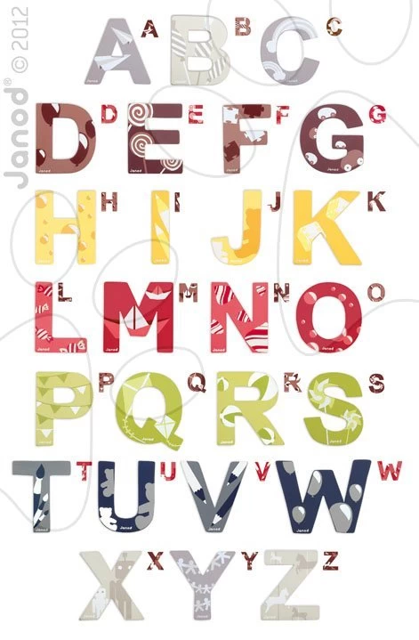 Holzbuchstabe I ABCDeco Janod Klebebuchstabe 10 Cm Gelb/braun Ab 3 Jahren – Bild 3