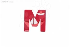 Holzbuchstabe M ABCDeco Janod Klebebuchstabe 9 Cm Rot/braun Ab 3 Jahren