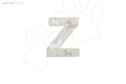 Holzbuchstabe Z ABCDeco Janod Klebend 9 Cm Beige/braun Ab 3 Jahren