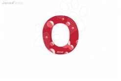 Holzbuchstabe O ABCDeco Janod Klebebuchstabe 9 Cm Rot/braun Ab 3 Jahren
