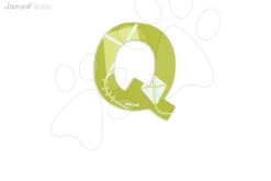 Holzbuchstabe Q ABCDeco Janod Klebebuchstabe 9 Cm Grün/braun Ab 3 Jahren