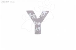 Holzbuchstabe Y ABCDeco Janod Klebend 10 Cm Grau/braun Ab 3 Jahren