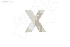 Holzbuchstabe X ABCDeco Janod Klebend 10 Cm Beige/braun Ab 3 Jahren