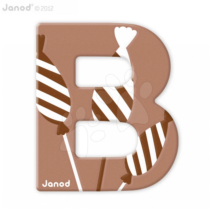 Holzbuchstabe B ABCDeco Janod Klebebuchstabe 9 Cm Beige / Braun Ab 3 Jahren – Bild 2