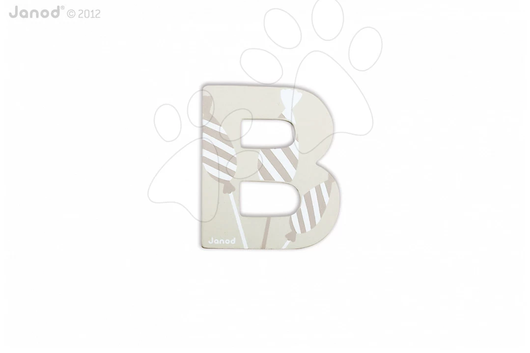 Holzbuchstabe B ABCDeco Janod Klebebuchstabe 9 Cm Beige / Braun Ab 3 Jahren