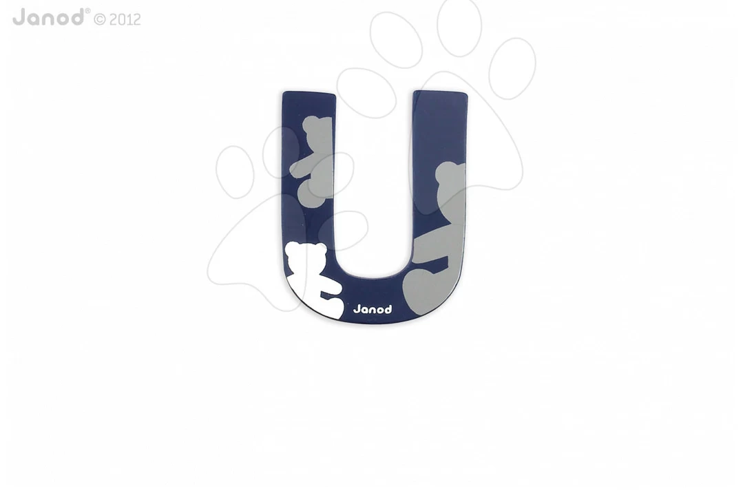 Holzbuchstabe U ABCDeco Janod Kleberbuchstabe 9 Cm Blau/rot Ab 3 Jahren
