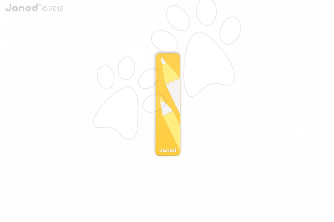 Holzbuchstabe I ABCDeco Janod Klebebuchstabe 10 Cm Gelb/braun Ab 3 Jahren