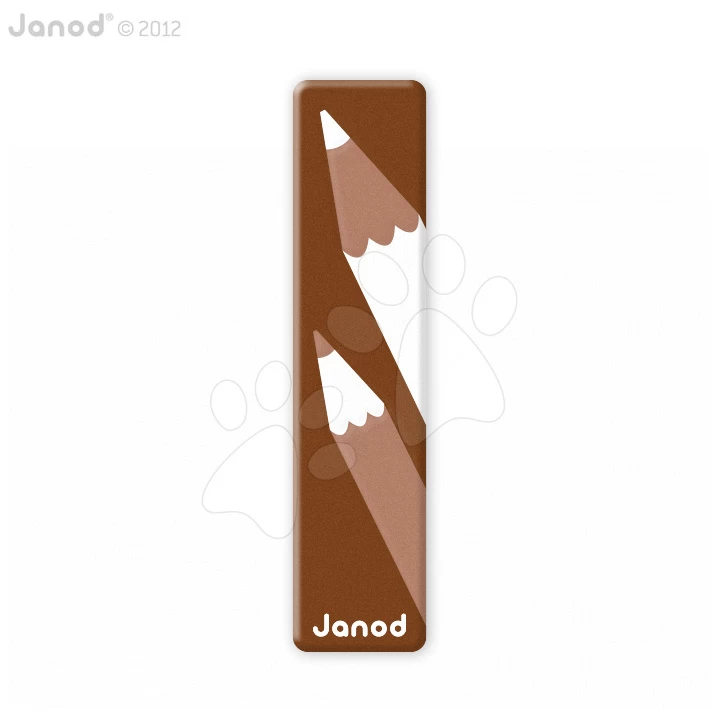 Holzbuchstabe I ABCDeco Janod Klebebuchstabe 10 Cm Gelb/braun Ab 3 Jahren – Bild 2