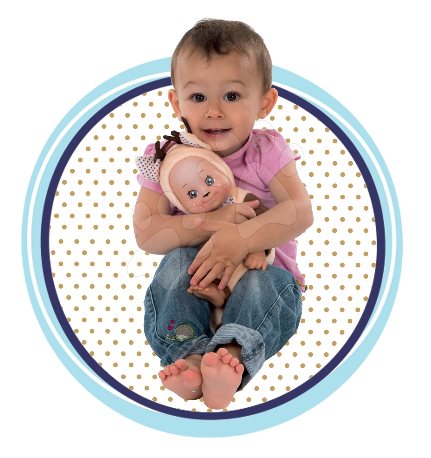 Set Didaktisches Tischlein Cotoons Smoby Mit Funktionen Und Lauflernhilfe MiniKiss Mit Einer Puppe Reh Und 'Cmuk' Ton – Bild 5