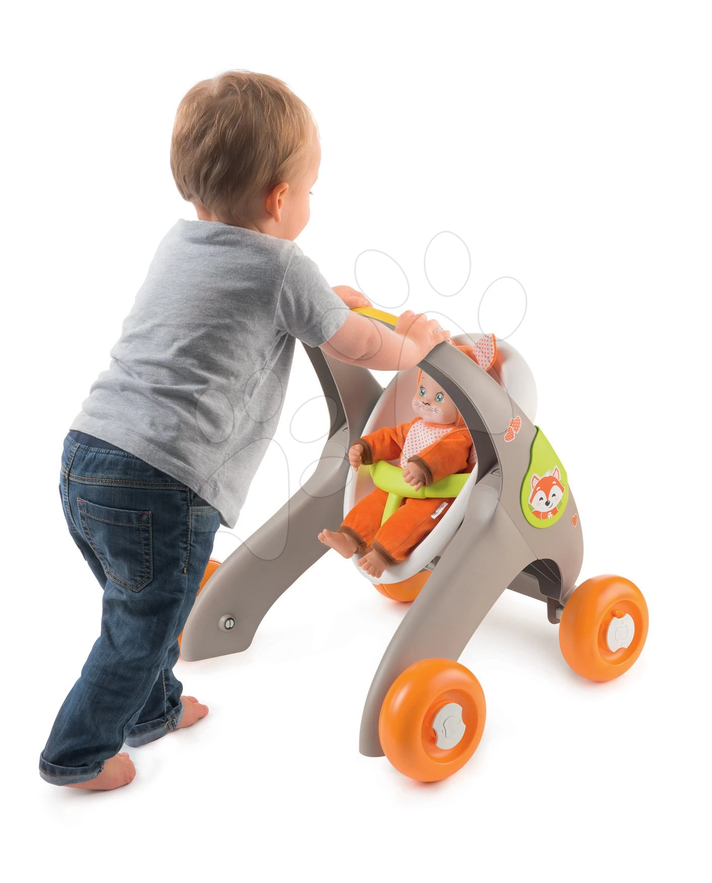 Set Lauflernwagen Und Kinderwagen Mit Autositz Für Tiere Animal Minikiss 3in1 Smoby Mit Bremse Und Ein Cosy-Balance-Kegel – Bild 13