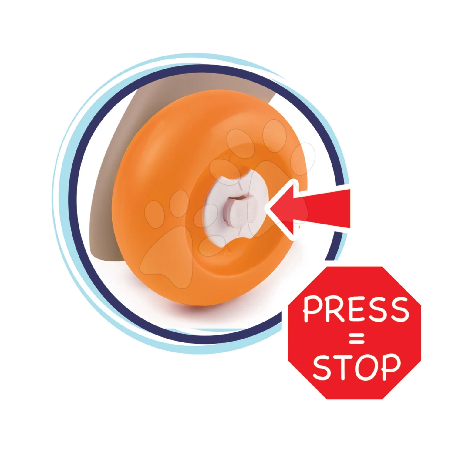 Set Lauflernwagen Und Kinderwagen Mit Autositz Für Tiere Animal Minikiss 3in1 Smoby Mit Bremse Und Ein Cosy-Balance-Kegel – Bild 3