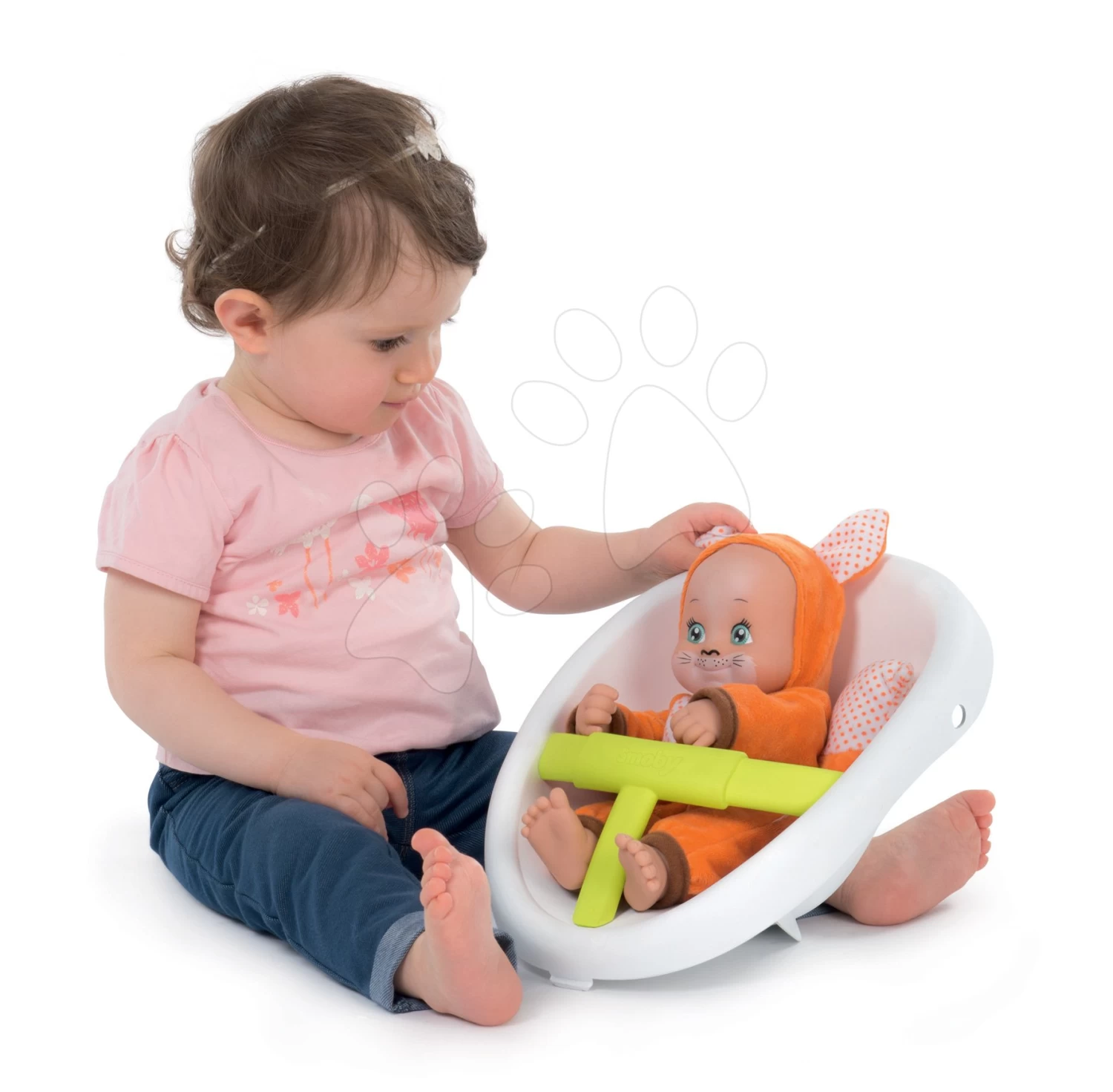 Set Lauflernwagen Und Kinderwagen Mit Autositz Für Tiere Animal Minikiss 3in1 Smoby Mit Bremse Und Ein Cosy-Balance-Kegel – Bild 16