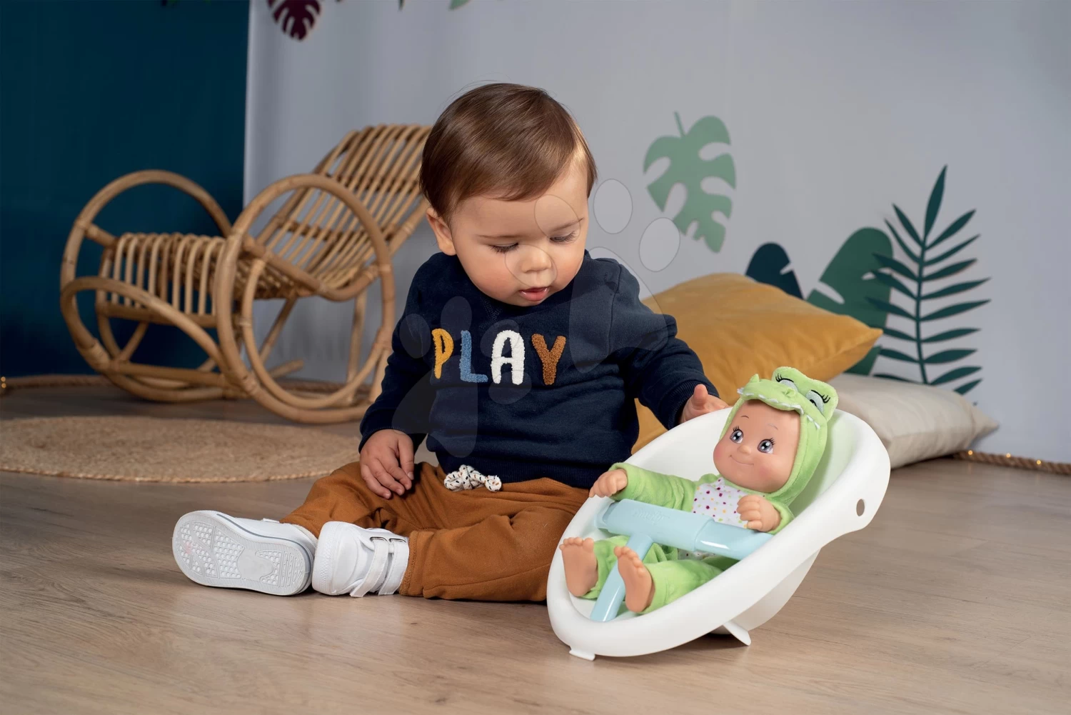 Set Didaktisches Tischlein Cotoons Smoby Mit Funktionen Und Lauflernhilfe MiniKiss Mit Einer Puppe Reh Und 'Cmuk' Ton – Bild 20