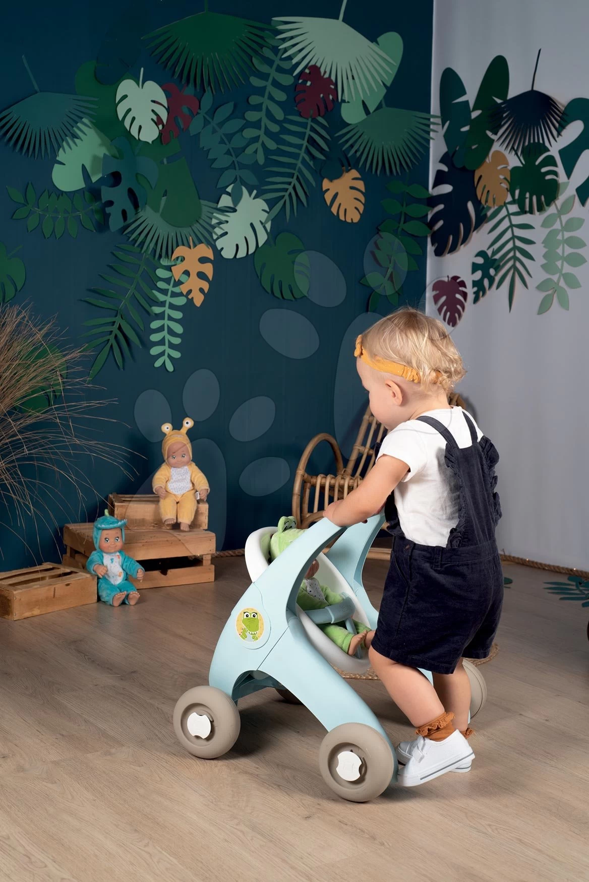 Set Didaktisches Tischlein Cotoons Smoby Mit Funktionen Blau Kinderwagen Und Lauflernhilfe 3in1 MiniKiss Mit Der Puppe – Bild 14