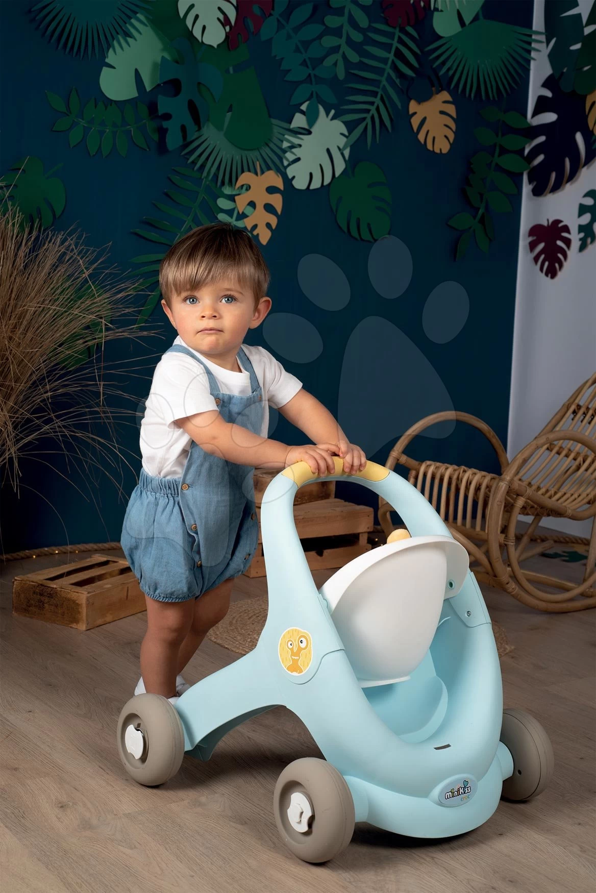 Set Didaktisches Tischlein Cotoons Smoby Mit Funktionen Blau Kinderwagen Und Lauflernhilfe 3in1 MiniKiss Mit Der Puppe – Bild 16