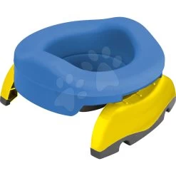 Set Reisetöpfchen / Toilettenaufsatz Potette Plus 2in1 Kalencom Blau Mit Silikoneinlage + 10 Stk. Einwegeinlagen Für Reisetöpfchen Und Reisetasche Ab 15 Monaten