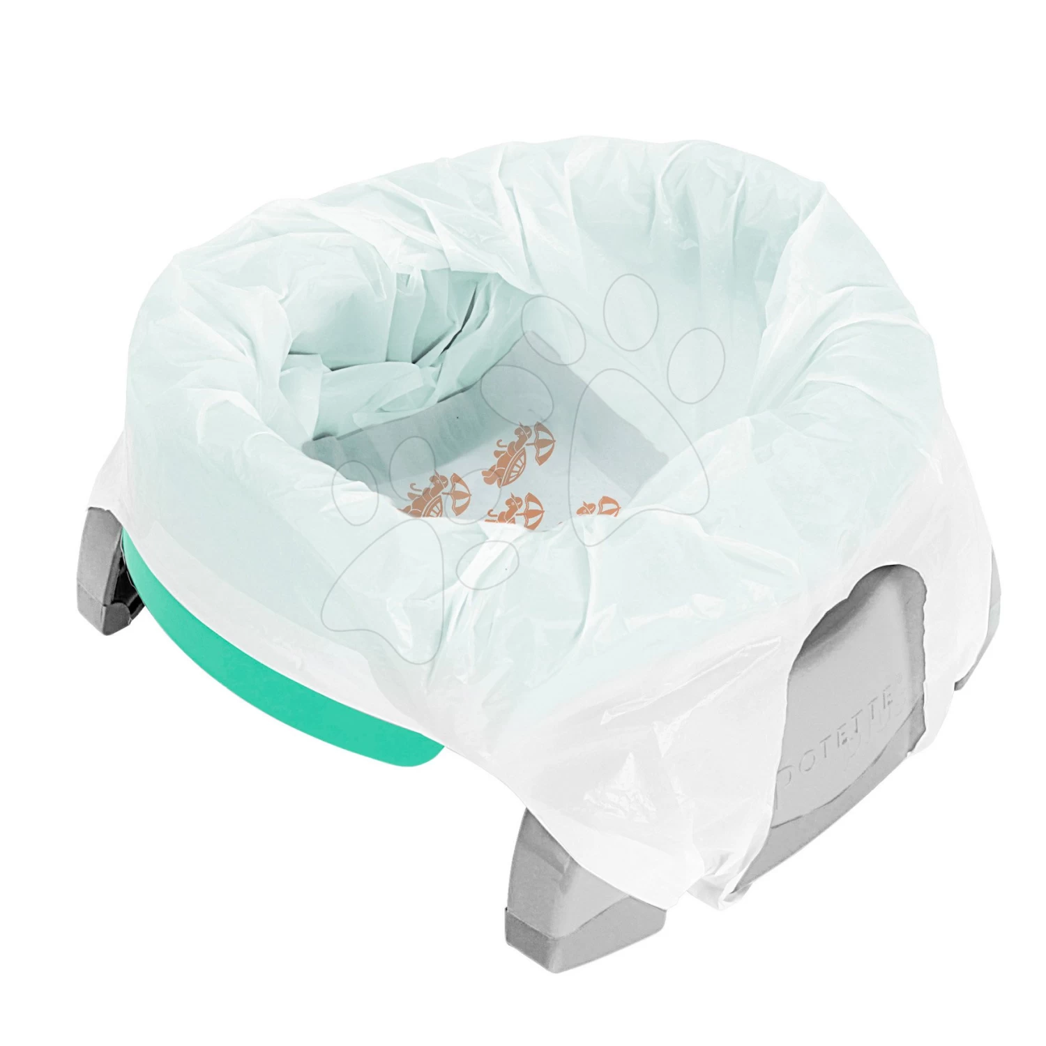 Set Reisetöpfchen / Toilettenaufsatz Potette Plus 2v1 Kalencom Grün Mit Silikoneinlage + 10 Einwegeinlagen Für Reisetöpfchen Und Reisetasche Ab 15 Monaten – Bild 10