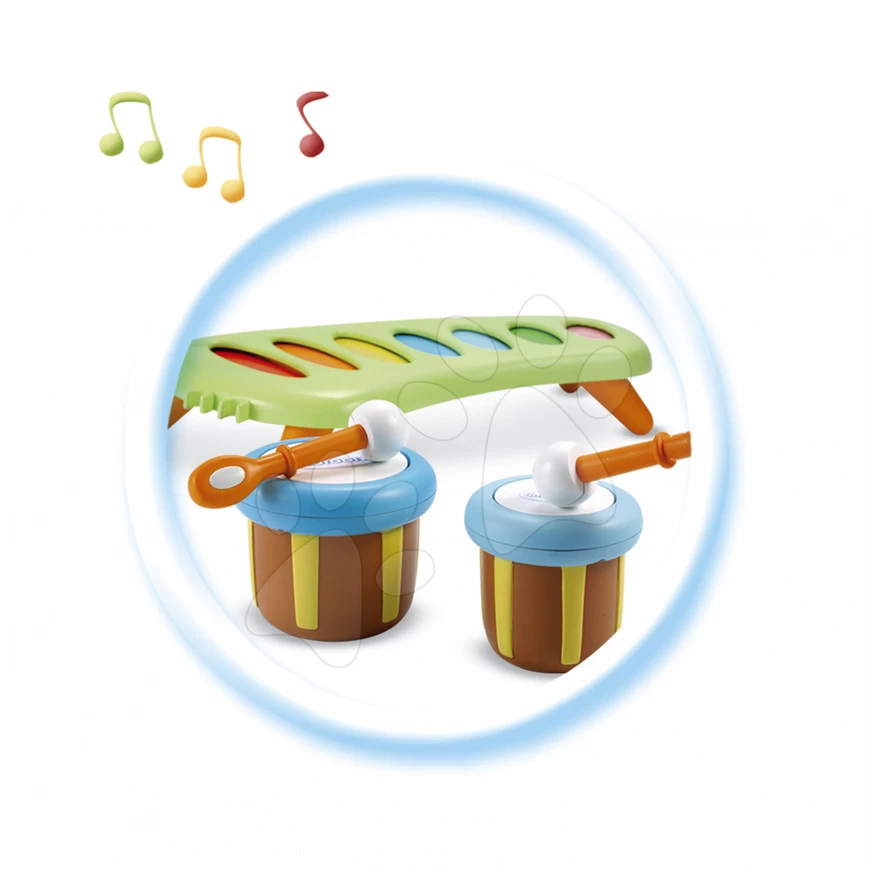 Musikalisches Xylophon Cotoons Smoby Mit Schlagzeug Und Glocke Ab 12 Monaten – Bild 3