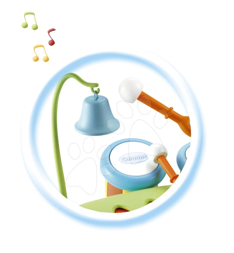 Musikalisches Xylophon Cotoons Smoby Mit Schlagzeug Und Glocke Ab 12 Monaten – Bild 5