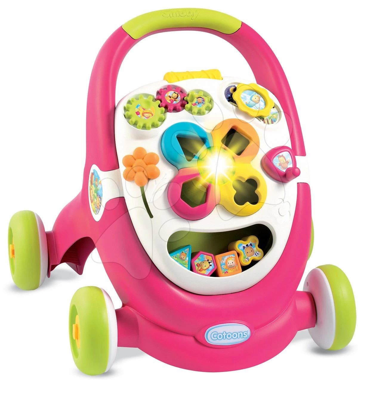 Set Karussell über Dem Kinderbett Star Cotoons 2v1 Smoby Mit Eulen Und Didaktische Lauflernhilfe Mit Licht Und Ton (blau / Pink) – Bild 6