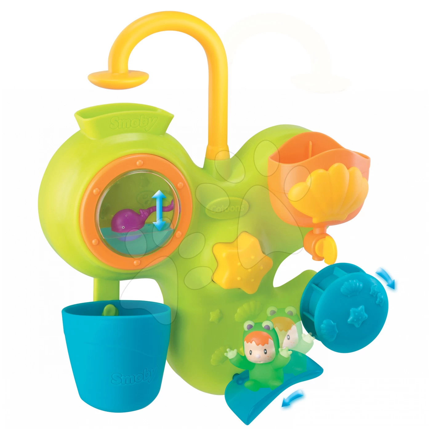 Set Lauflernhilfe Mit Didaktischem Koffer Trott Cotoons 2in1 Smoby Mit Ton Und Licht Und Aquapark In Der Badewanne Mit Rutsche – Bild 4