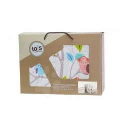 Joy ToTs-smarTrike Krippenset Steppdecke Eule, Bettlaken Und Nestchen 100 % Baumwollsatin Ab 0 Monaten