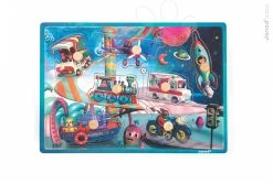 Holzpuzzle Für Die Kleinsten Space Motion Janod Mit Musik 7 Teile Ab 18 Monaten