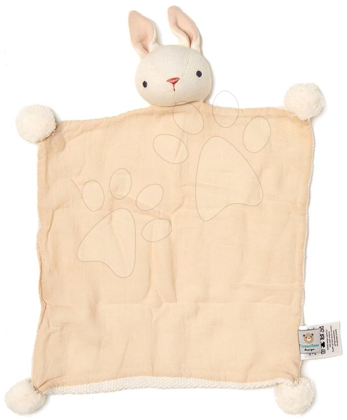 Kuschelhase Baby Threads Cream Bunny Comforter ThreadBear Creme 42 Cm Aus Feiner Weicher Baumwolle Ab 0 Monat – Bild 2