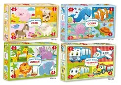 Puzzle Junior Farm 4 Haustiere Dohány 6-9-12-16 Teile Ab 24 Monaten